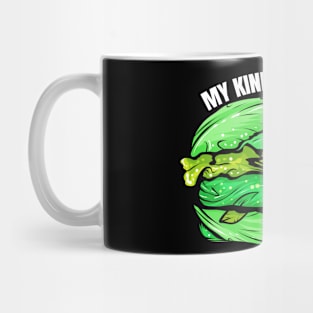 Vegetarian Burger, My Kind Of Burger Is Green And Vegan Mug